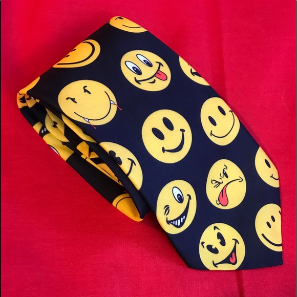 Ralph Marlin Other - Ralph Marlin Emoji Smiley Faces Black & Yellow Tie